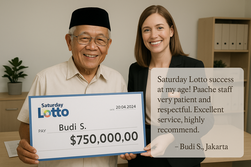 Saturday Lotto winner from Indonesia